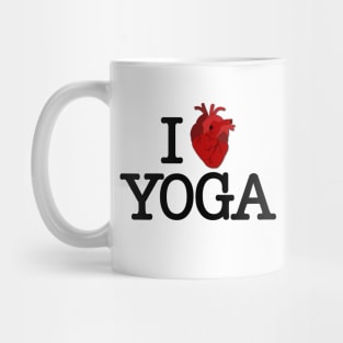 I Heart Yoga - Realistic Heart Mug